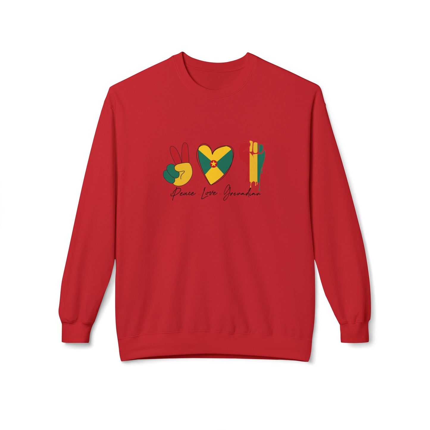 Peace love Grenadian Essential T-Shirt Softstyle Fleece Crewneck Sweatshirt