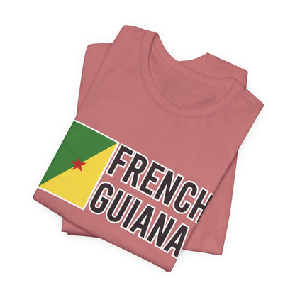 Unisex Jersey Frans-Guyana Korte Mouw T-shirt