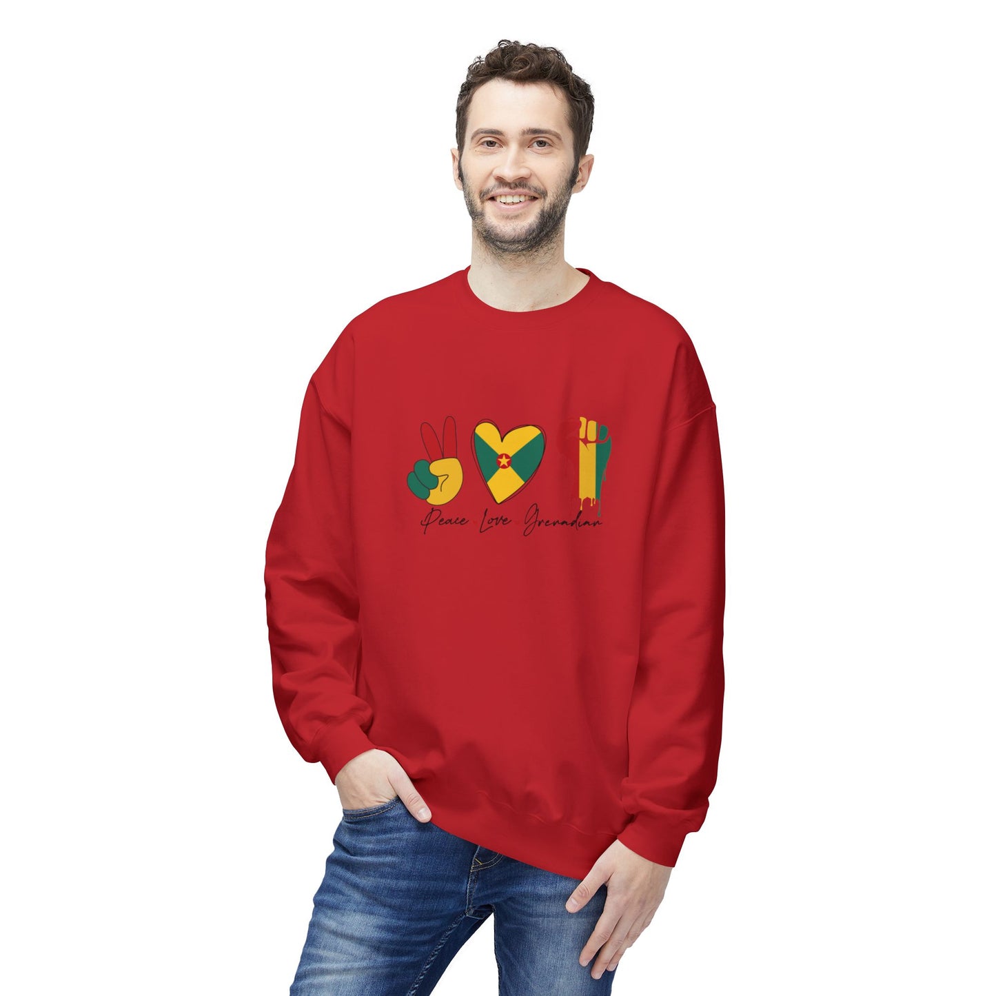 Peace love Grenadian Essential T-Shirt Softstyle Fleece Crewneck Sweatshirt