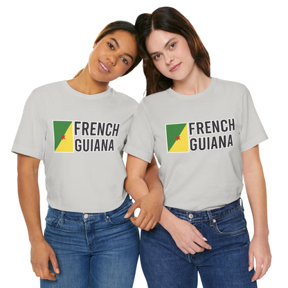 Unisex Jersey Frans-Guyana Korte Mouw T-shirt