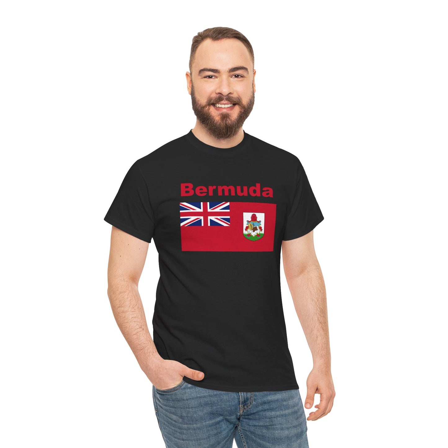 Unisex zwaar Bermuda katoenen T-shirt 