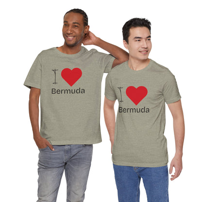 Unisex Jersey Bermuda T-shirt met korte mouwen 