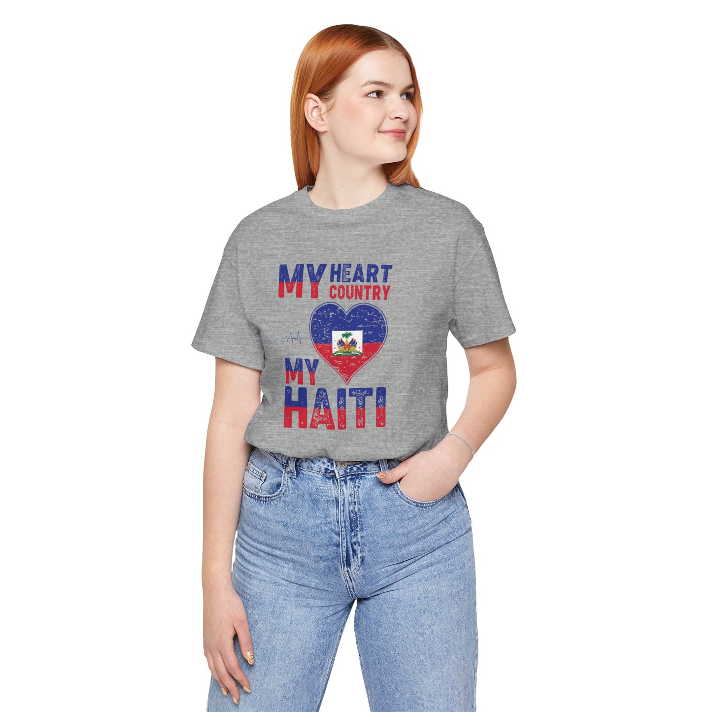 Unisex Jersey Haiti T-shirt met korte mouwen