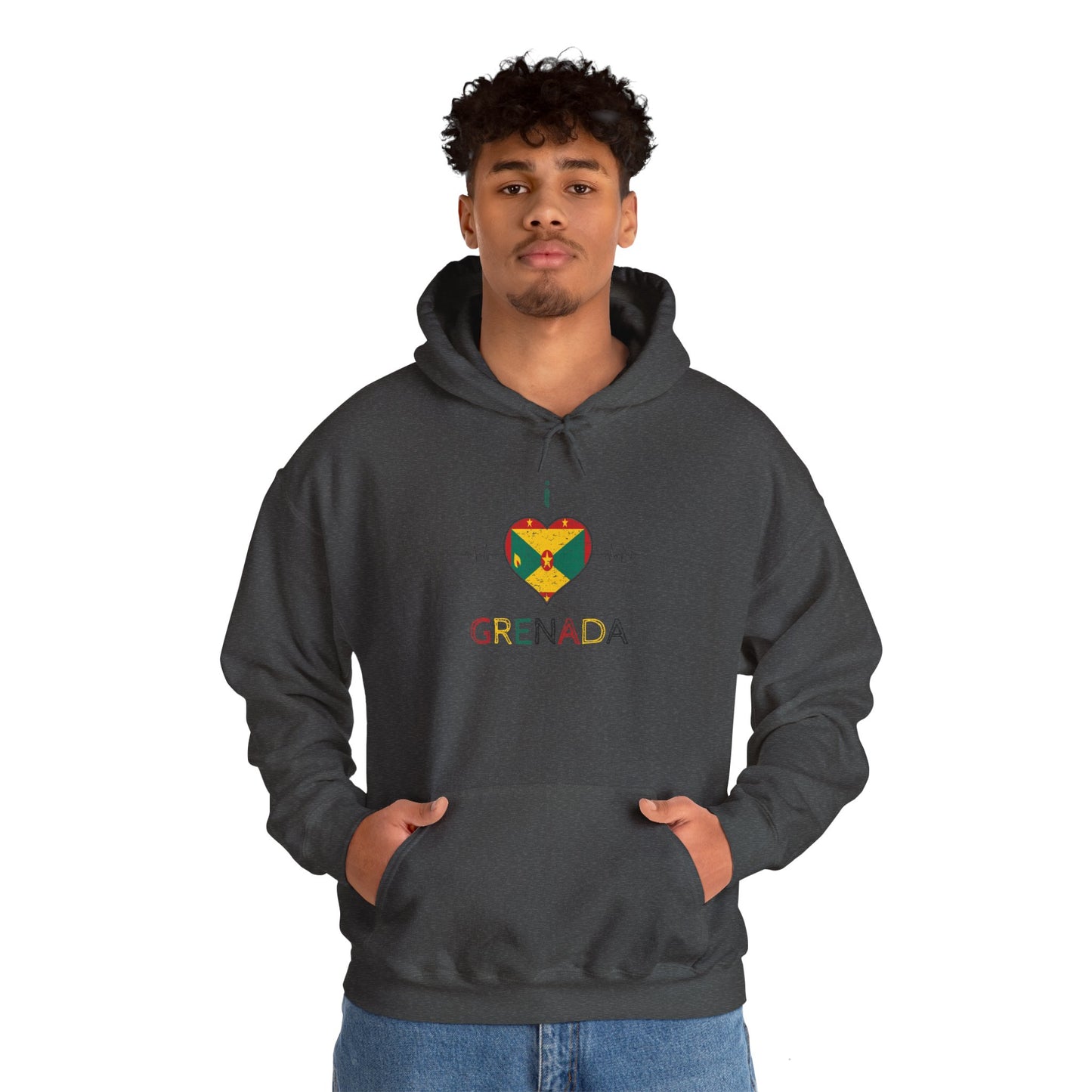 Ik hou van Grenada Hartvormige Vlag Capuchon Sweatshirt