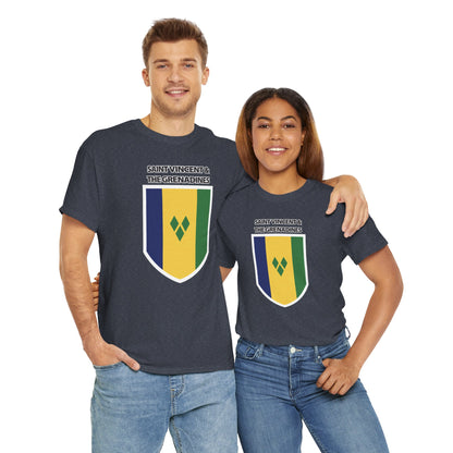 Unisex Heavy Saint Vincent Katoenen T-shirt