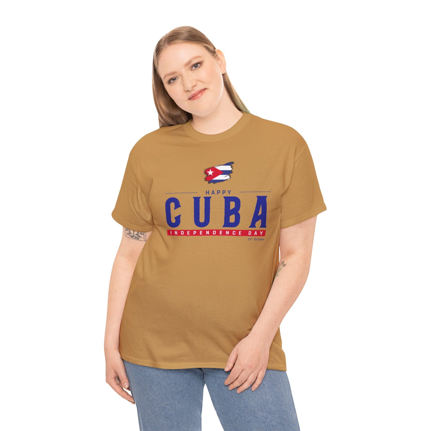 Unisex Zware Cuba Katoenen T-shirt