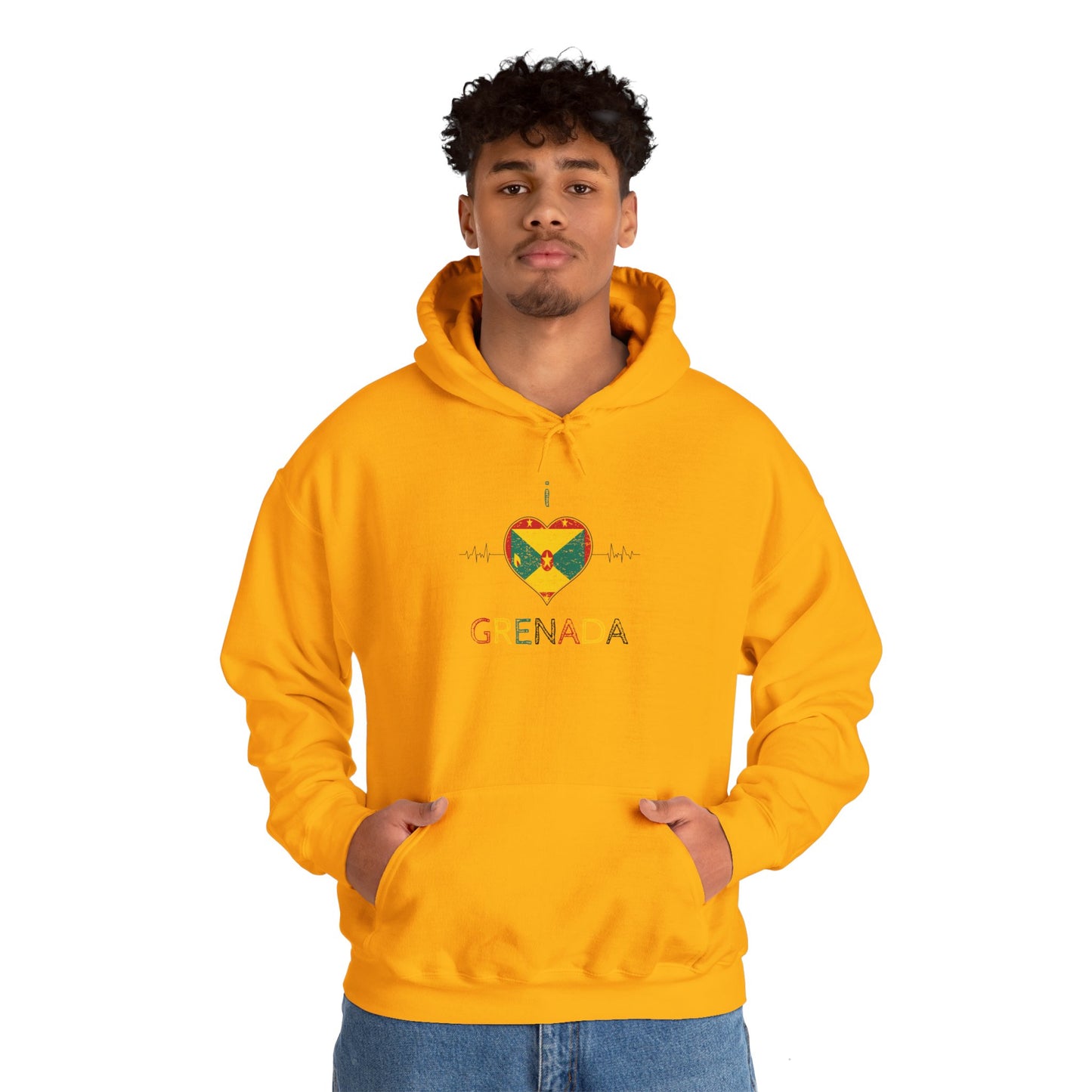 Ik hou van Grenada Hartvormige Vlag Capuchon Sweatshirt