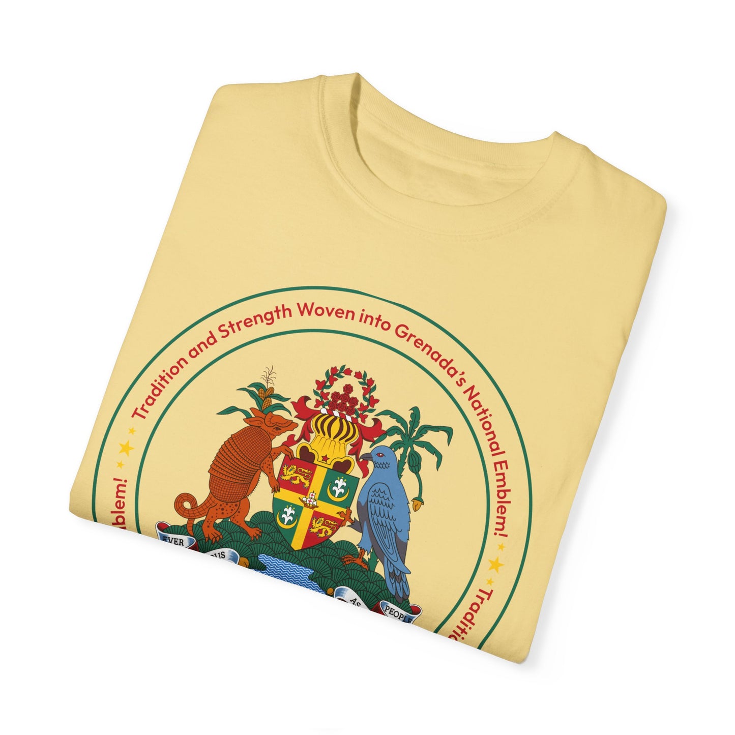 Unisex T-shirt met het nationale embleem van Grenada 