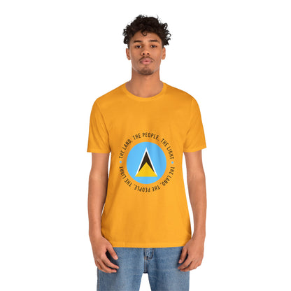 Unisex Jersey Short Sleeve Saint Lucia FLag Shirt