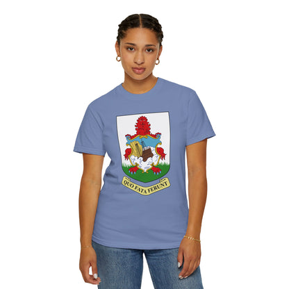 Unisex Bermuda T-shirt met geverfde kleding 