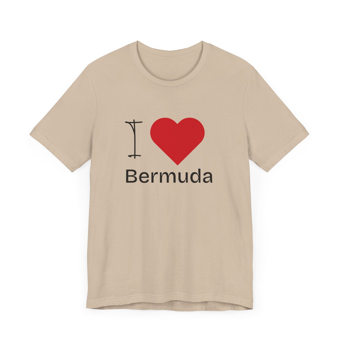 Unisex Jersey Bermuda T-shirt met korte mouwen 