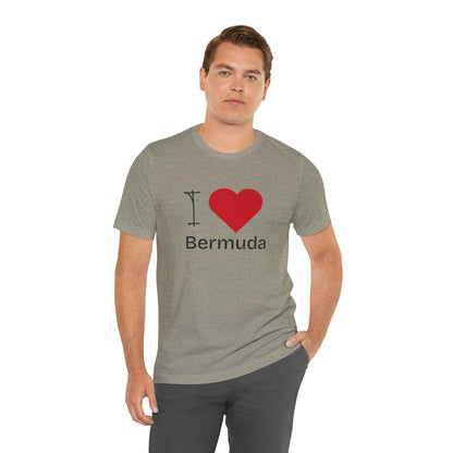 Unisex Jersey Bermuda T-shirt met korte mouwen 