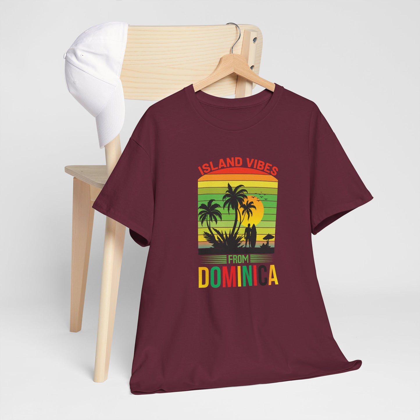 Unisex Zware Dominica Katoenen T-shirt