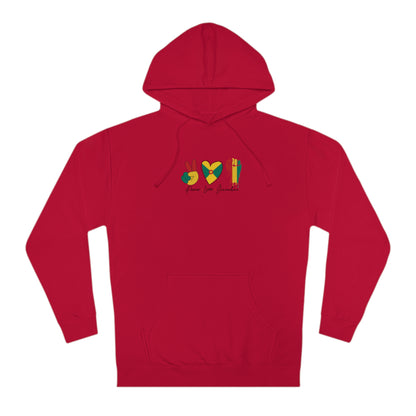 Peace love Grenadian Essential Unisex Hooded Sweatshirt