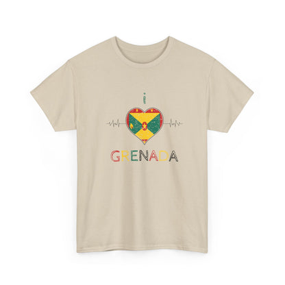 Ik hou van Grenada hartvormige vlag unisex zwaar katoenen T-shirt 