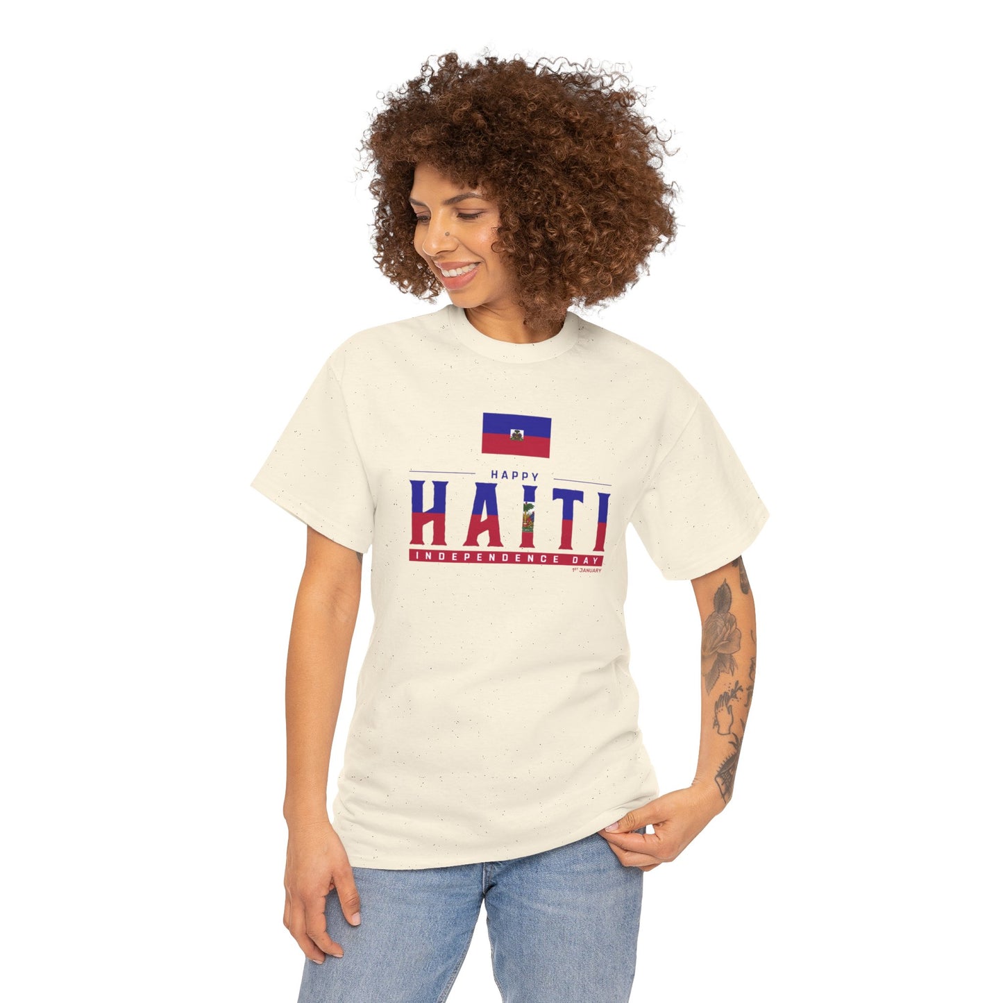 Unisex Heavy Haiti Katoenen T-shirt