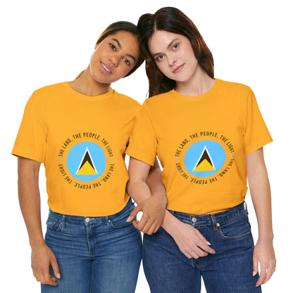 Unisex Jersey Short Sleeve Saint Lucia FLag Shirt