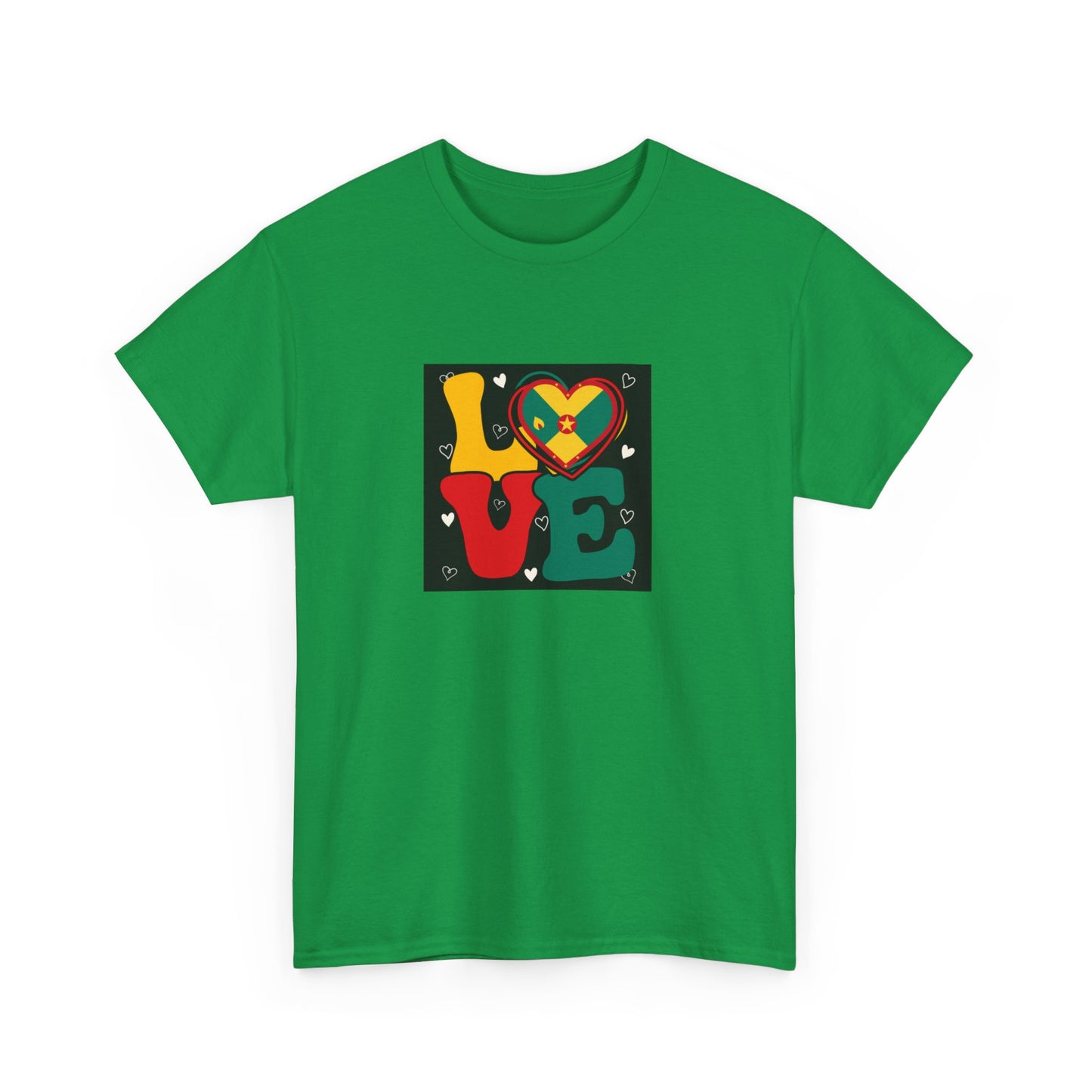 Love Grenada Heart Shaped Unisex Heavy Cotton Tee