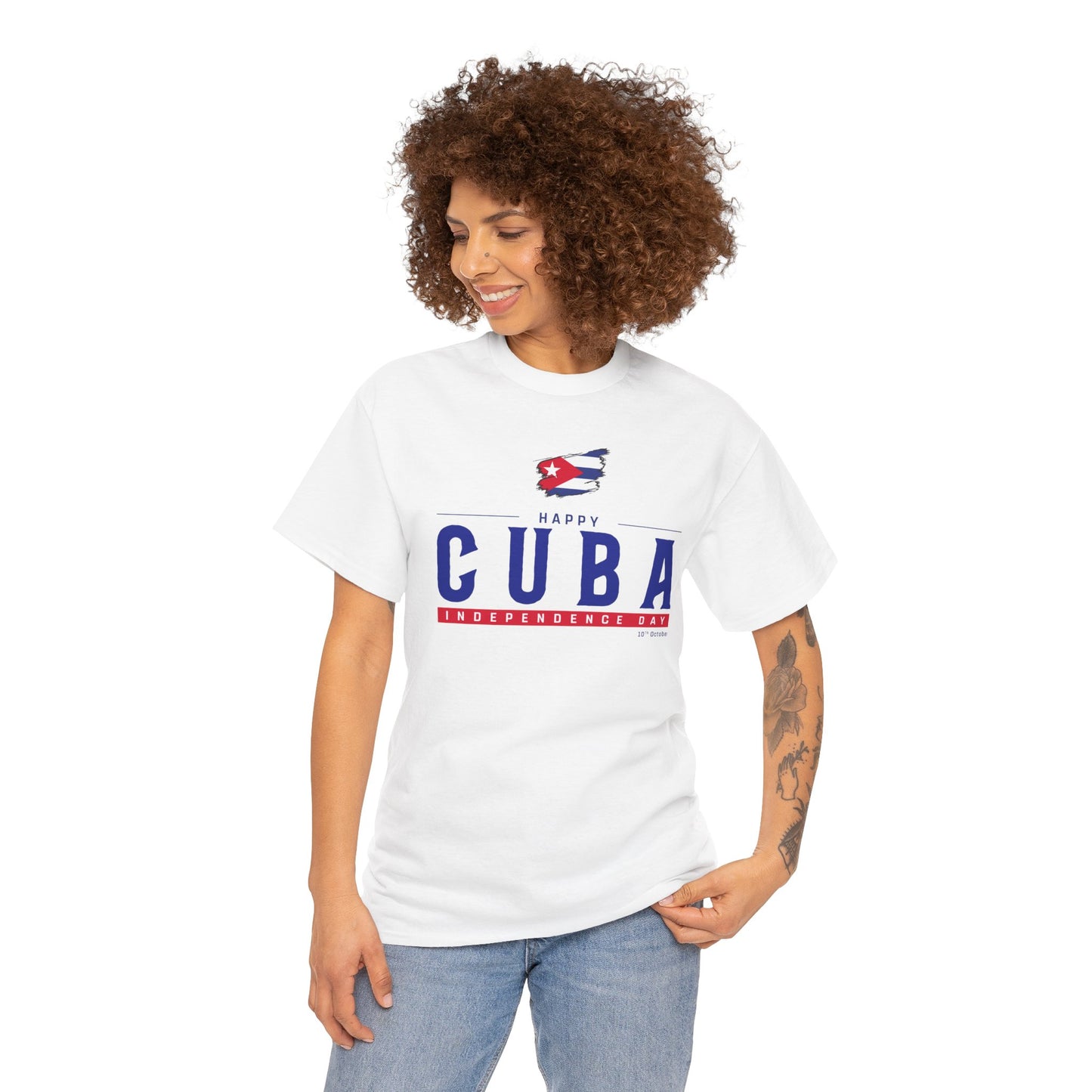 Unisex Zware Cuba Katoenen T-shirt