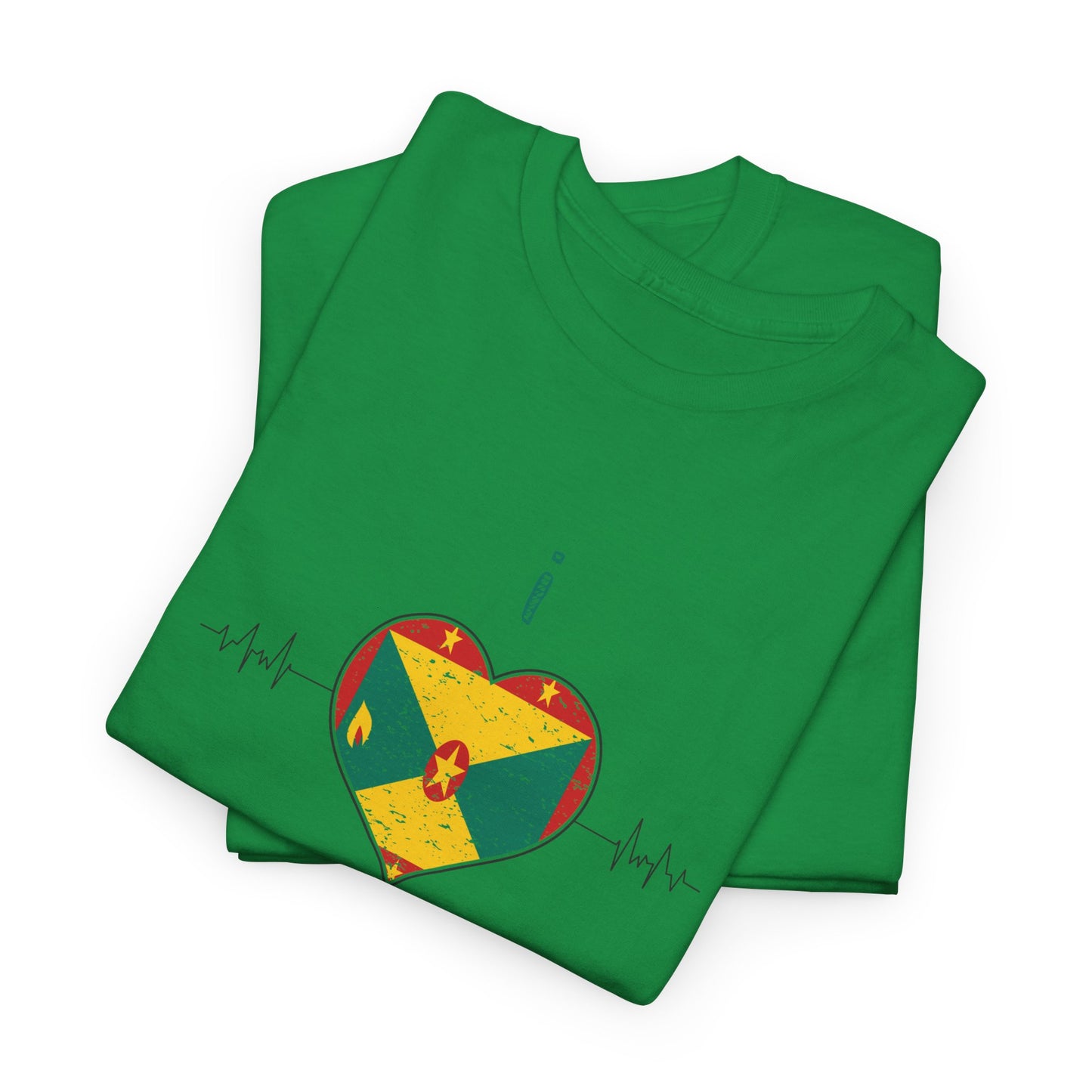 Ik hou van Grenada hartvormige vlag unisex zwaar katoenen T-shirt 