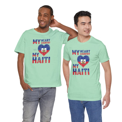 Unisex Jersey Haiti T-shirt met korte mouwen