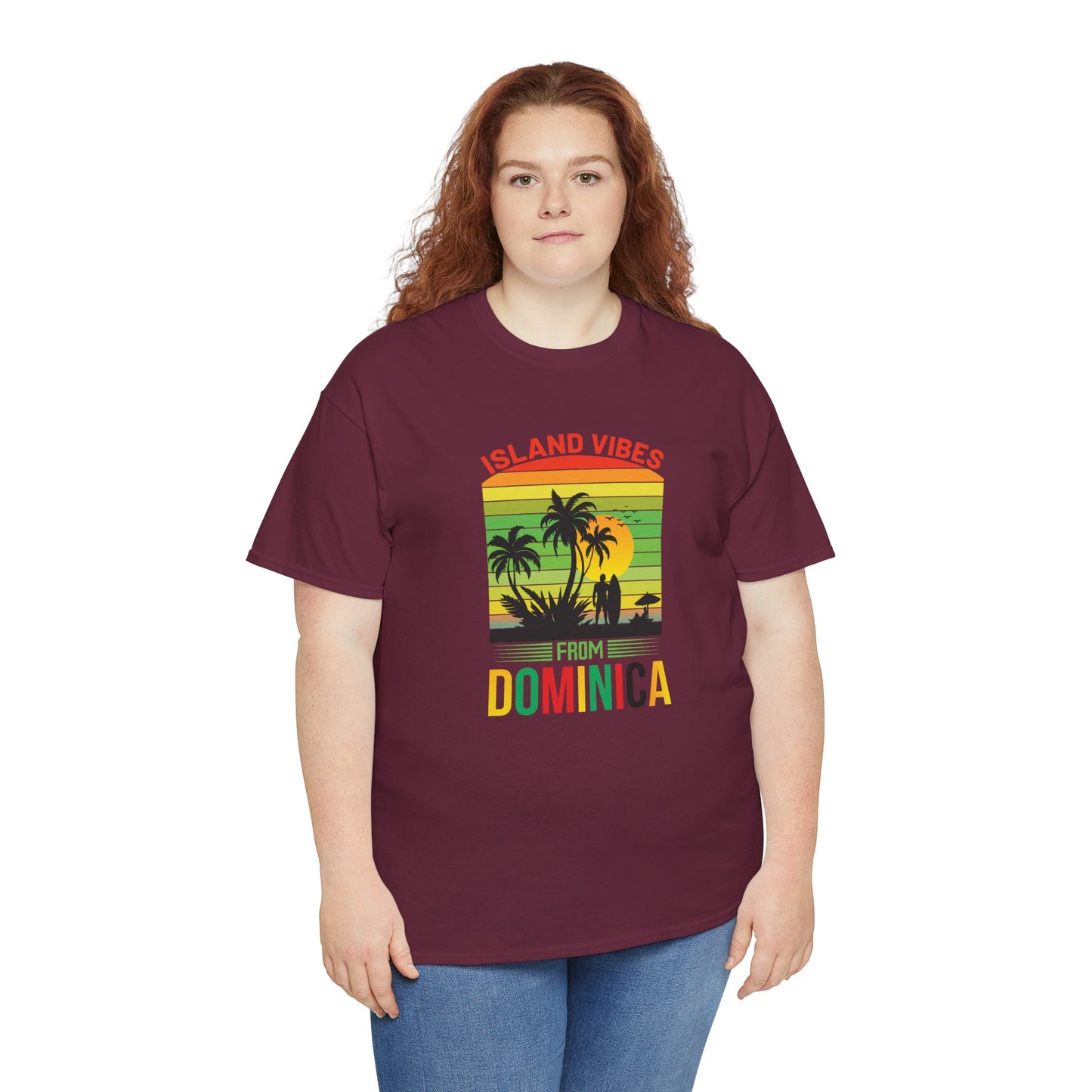 Unisex Zware Dominica Katoenen T-shirt