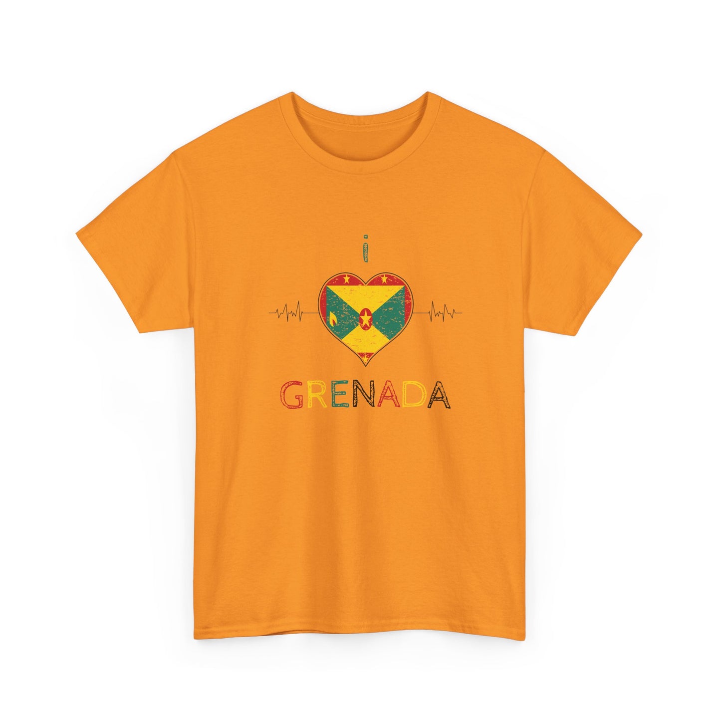 Ik hou van Grenada hartvormige vlag unisex zwaar katoenen T-shirt 