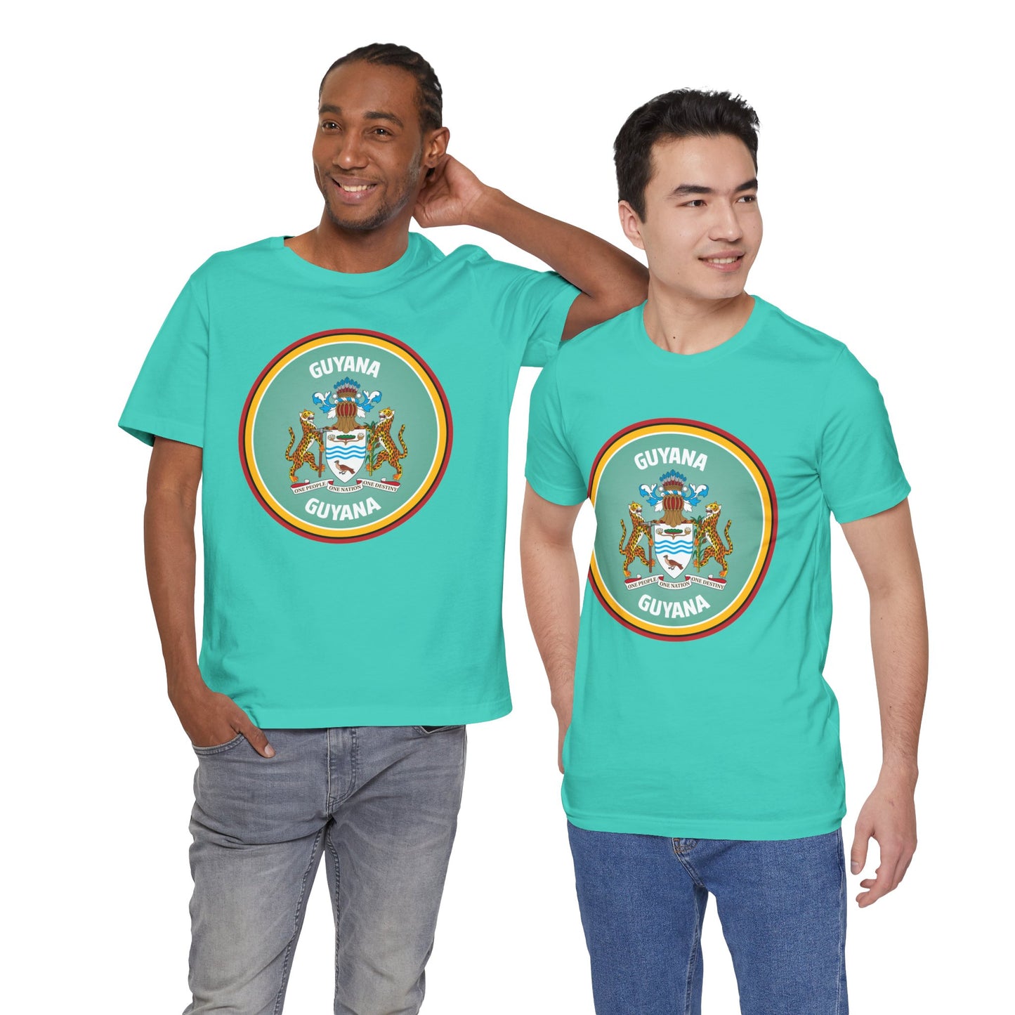 Unisex Jersey Guyana Korte Mouw T-shirt