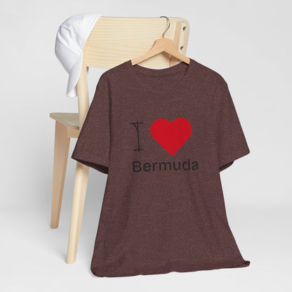 Unisex Jersey Bermuda T-shirt met korte mouwen 