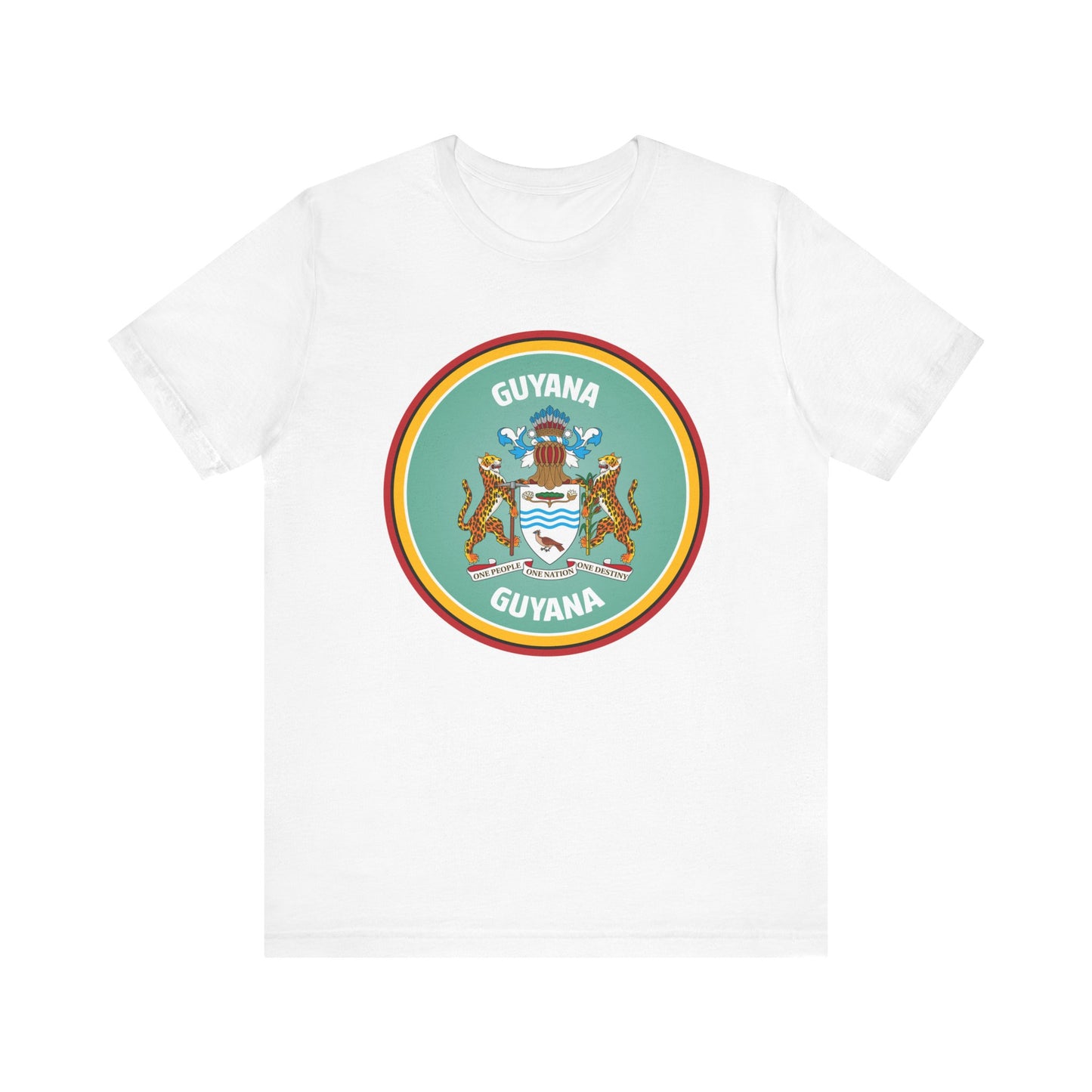 Unisex Jersey Guyana Korte Mouw T-shirt