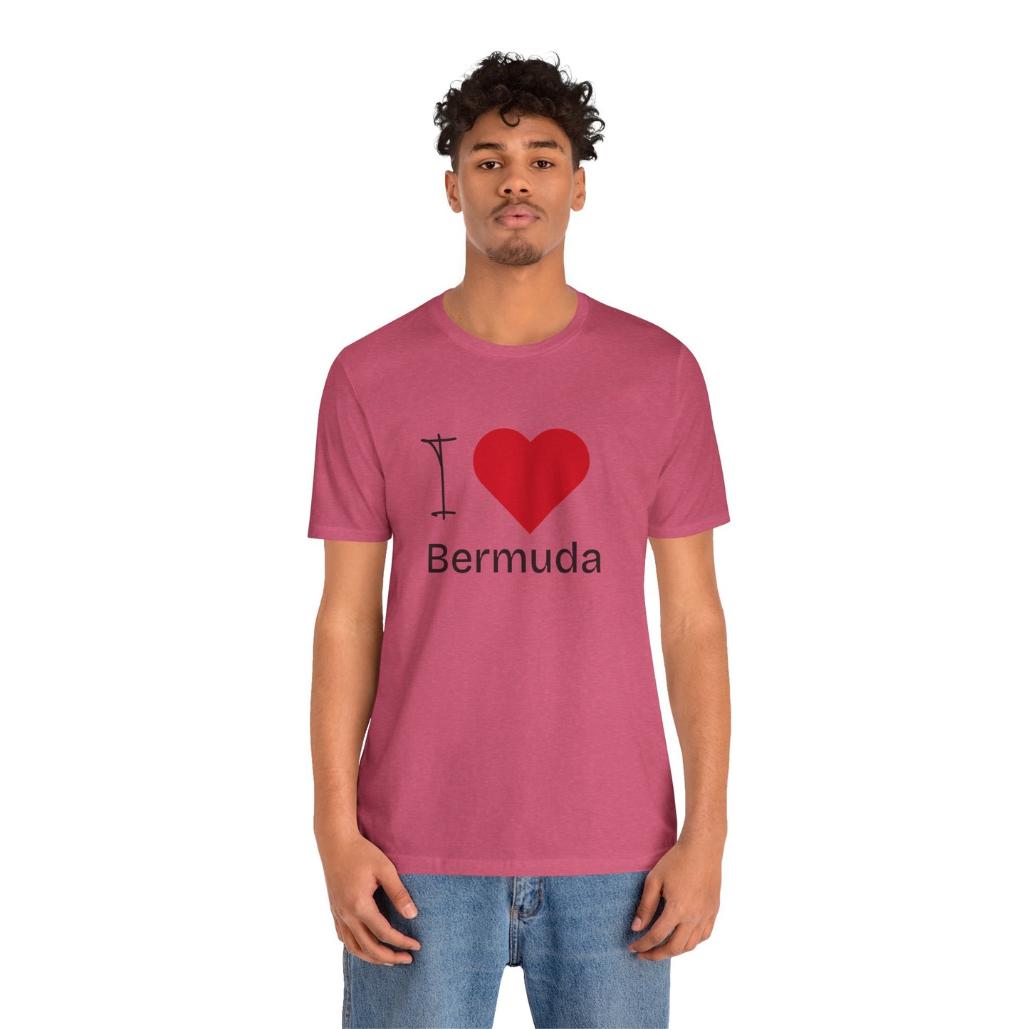 Unisex Jersey Bermuda T-shirt met korte mouwen 