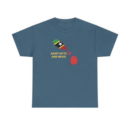 Unisex Heavy Saint Kitts and Nevis Cotton Tee