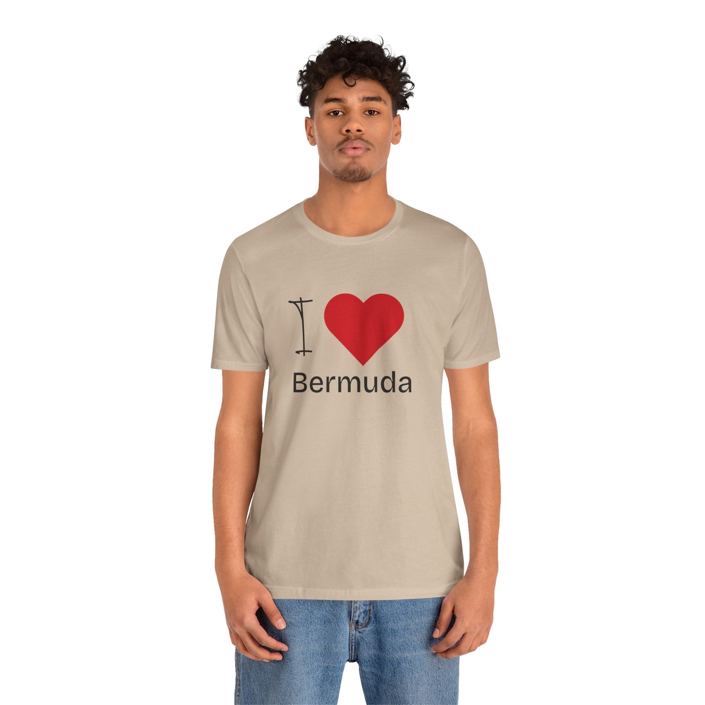 Unisex Jersey Bermuda T-shirt met korte mouwen 