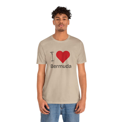 Unisex Jersey Bermuda T-shirt met korte mouwen 