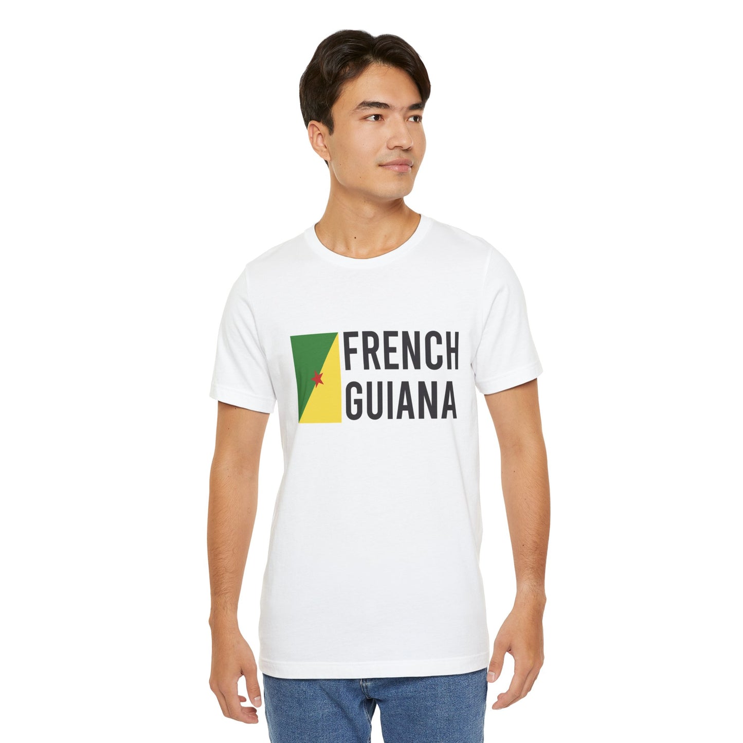 Unisex Jersey Frans-Guyana Korte Mouw T-shirt