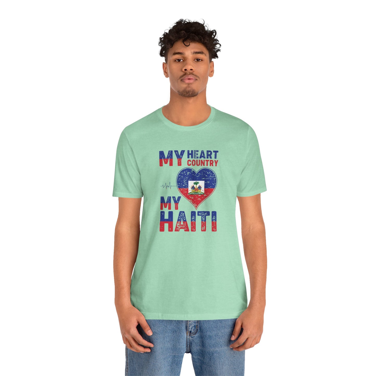 Unisex Jersey Haiti T-shirt met korte mouwen