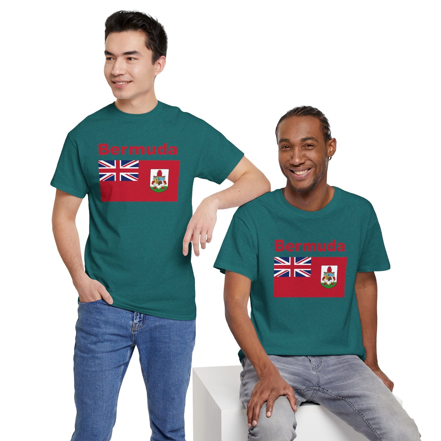 Unisex zwaar Bermuda katoenen T-shirt 