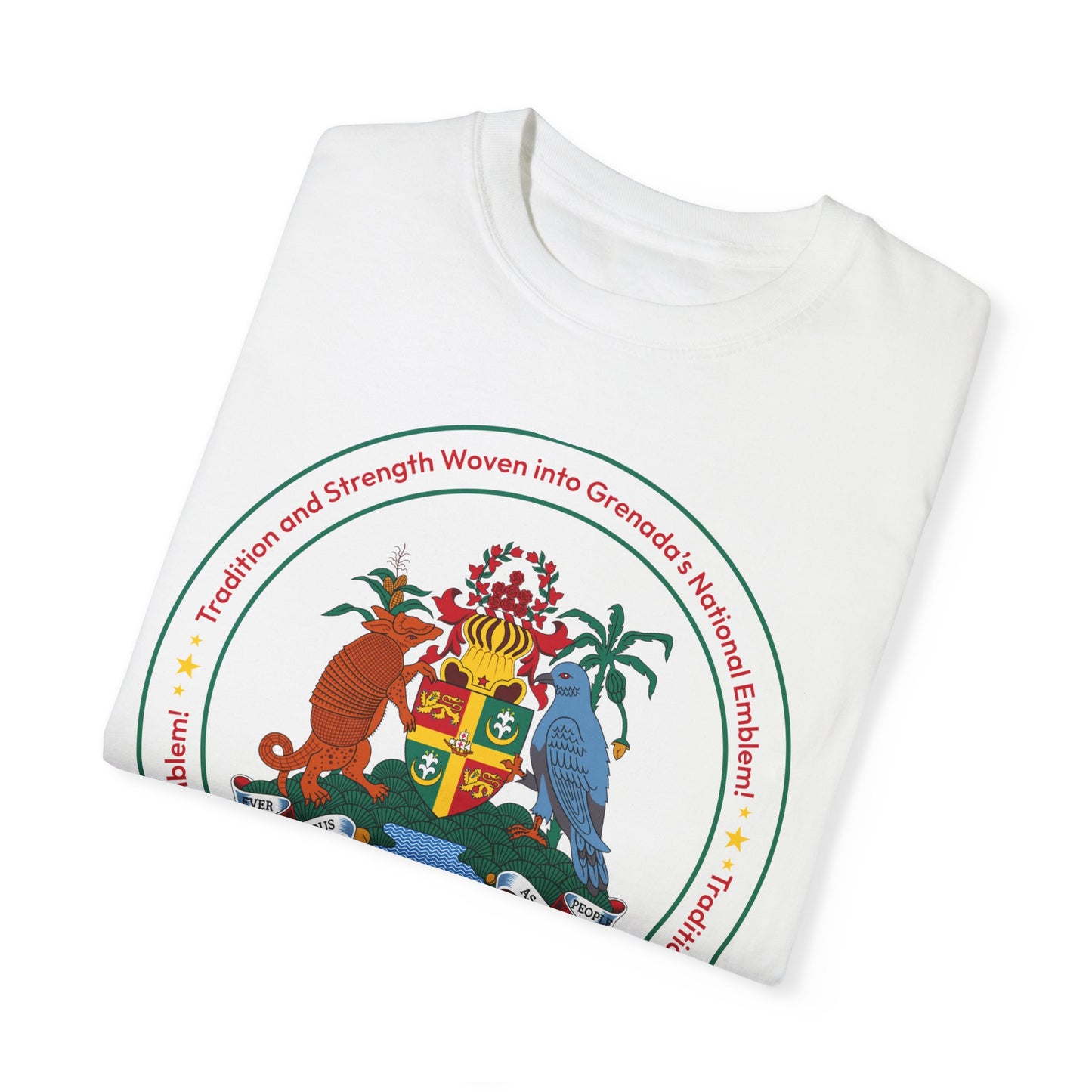 Unisex T-shirt met het nationale embleem van Grenada 