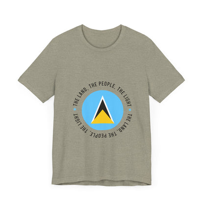 Unisex Jersey Short Sleeve Saint Lucia FLag Shirt