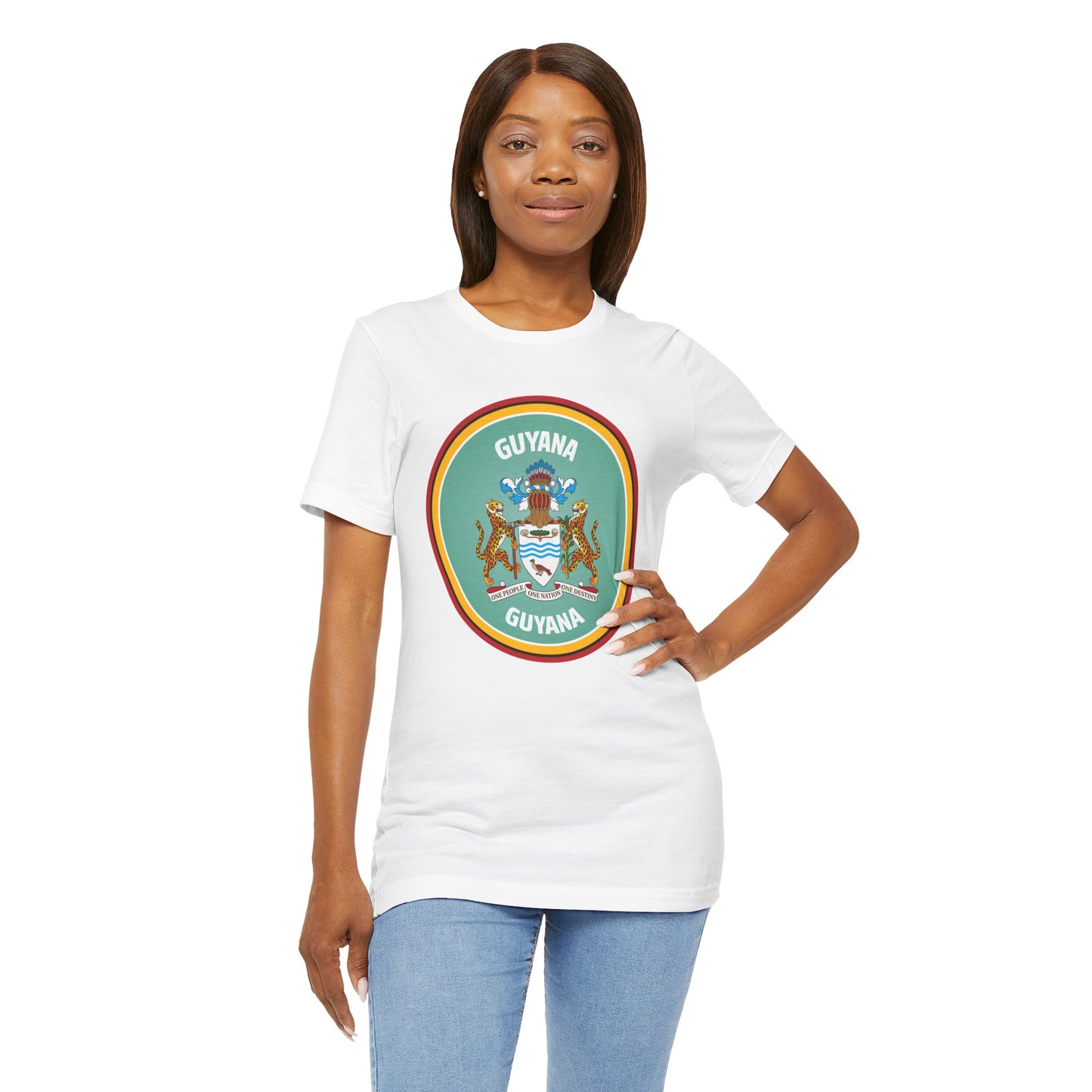 Unisex Jersey Guyana Korte Mouw T-shirt