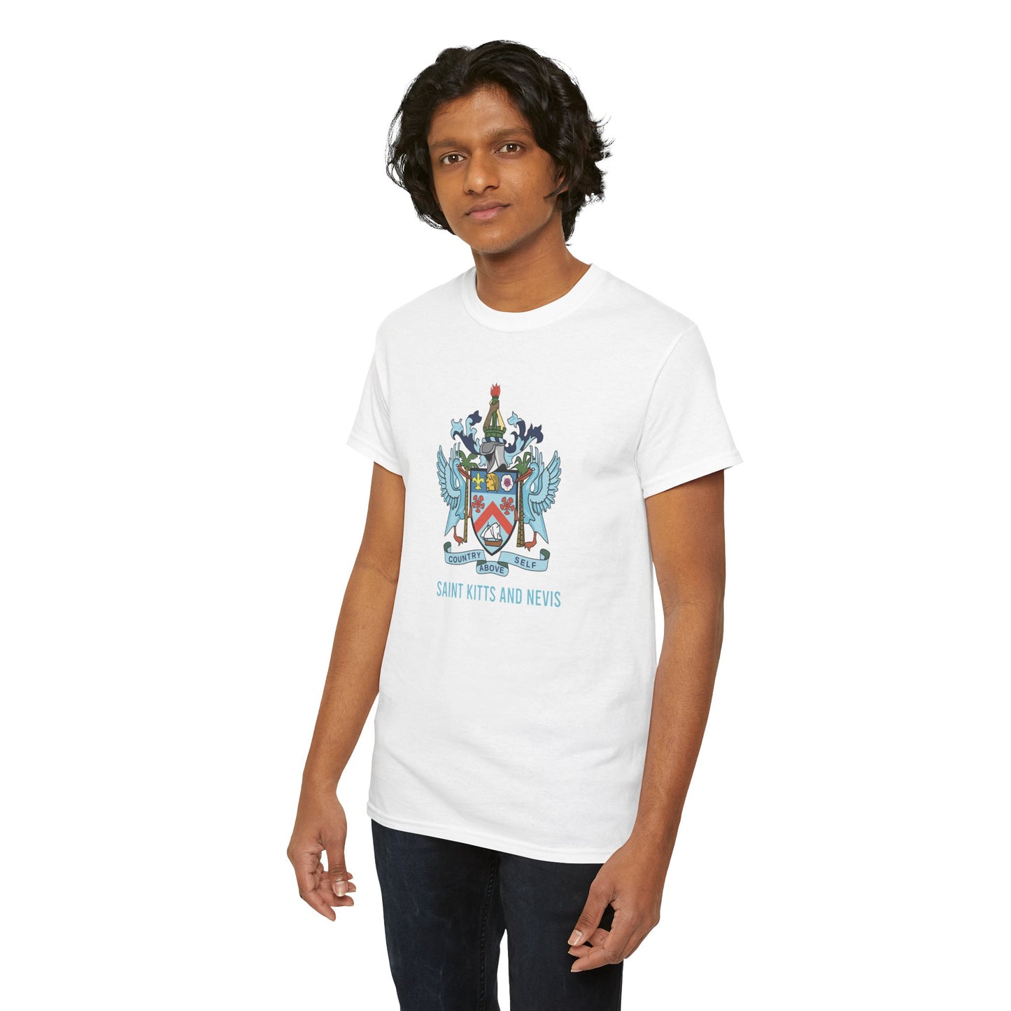 Unisex Heavy Saint Kitts and Nevis Cotton Tee