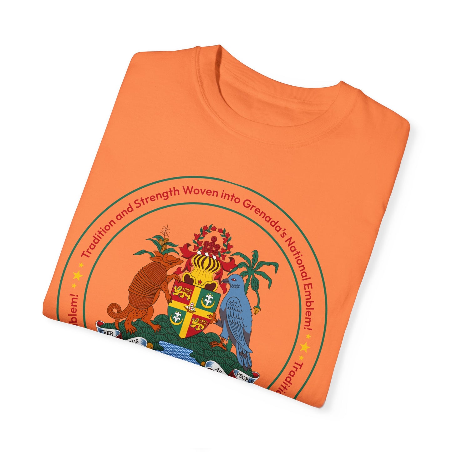 Unisex T-shirt met het nationale embleem van Grenada 