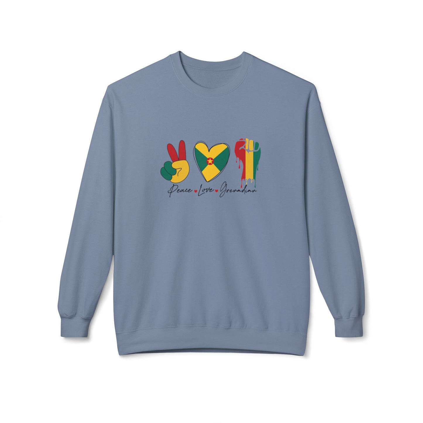 Peace love Grenadian Essential T-Shirt Softstyle Fleece Crewneck Sweatshirt