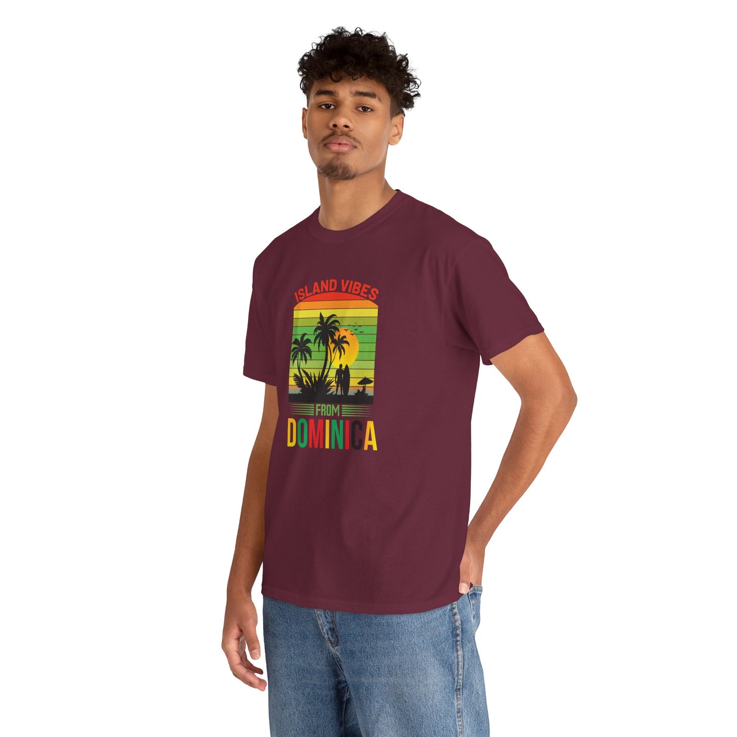 Unisex Zware Dominica Katoenen T-shirt