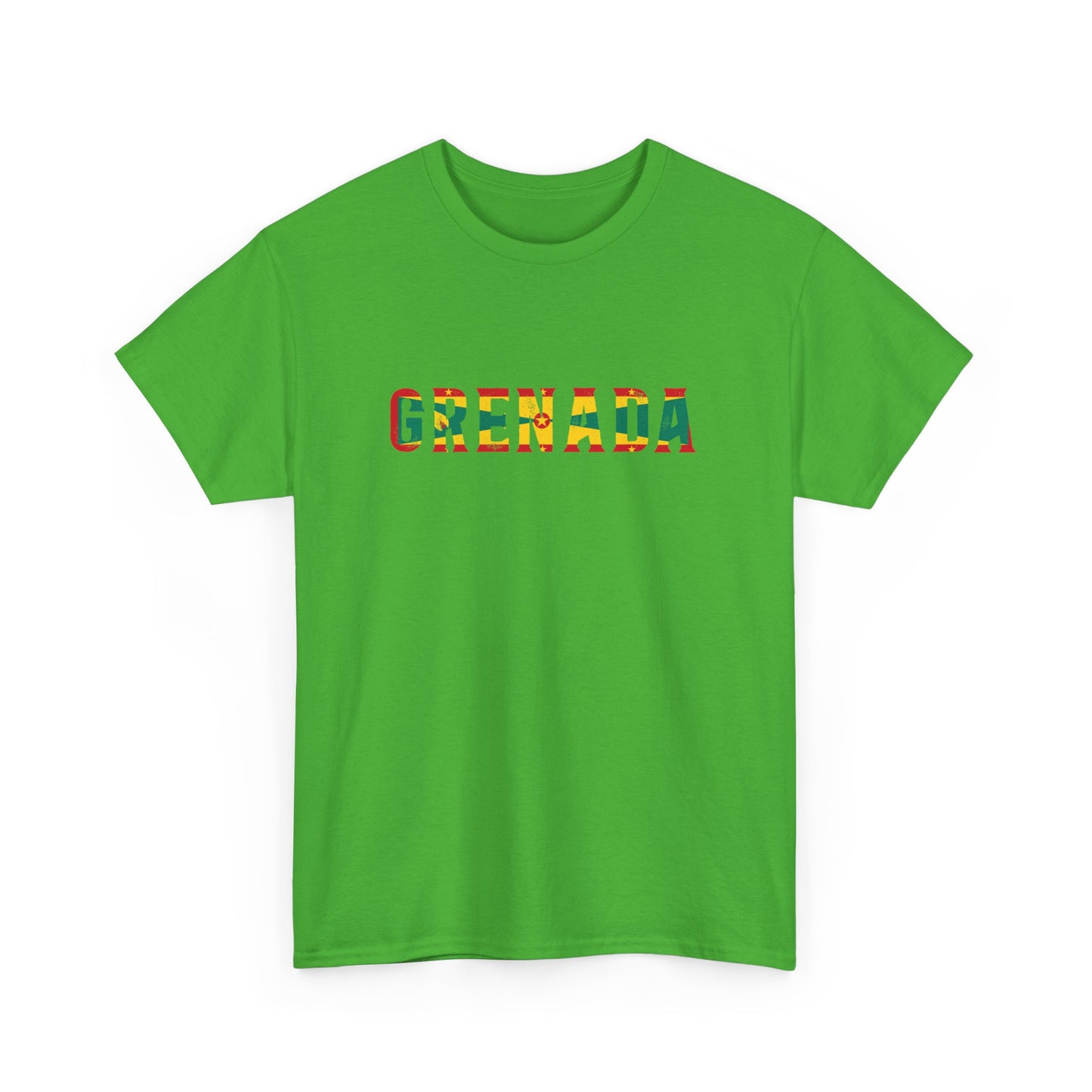 Grenada Text Flag Unisex Heavy Cotton Tee