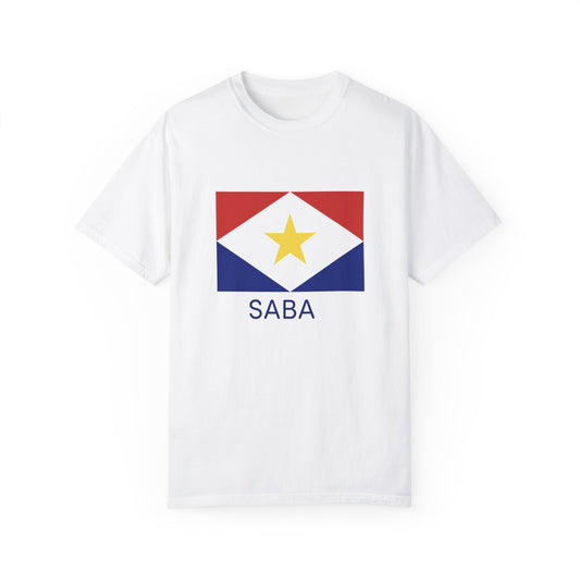 Unisex Saba T-shirt met geverfde kleding 