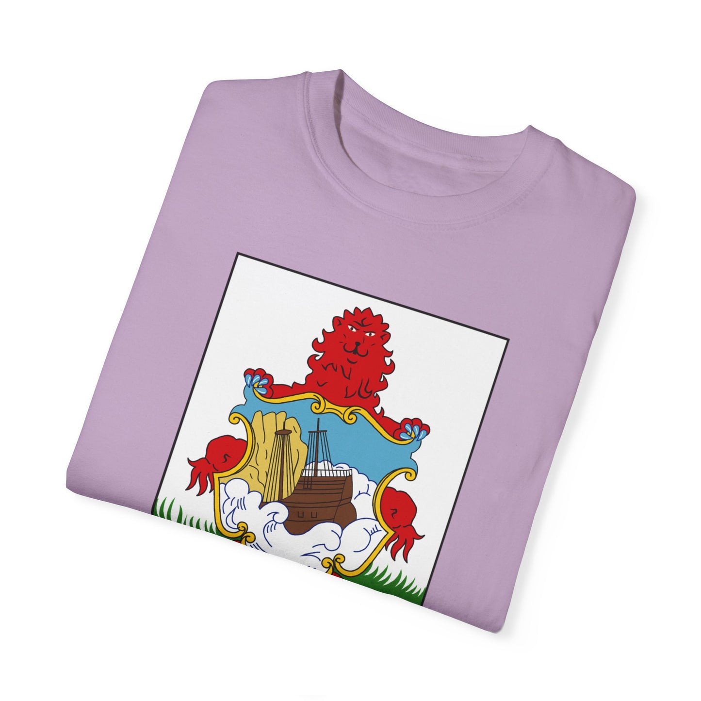 Unisex Bermuda T-shirt met geverfde kleding 