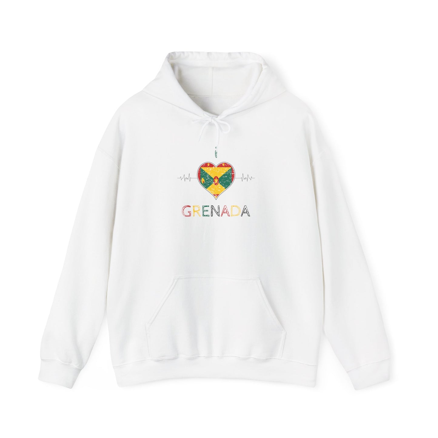 Ik hou van Grenada Hartvormige Vlag Capuchon Sweatshirt