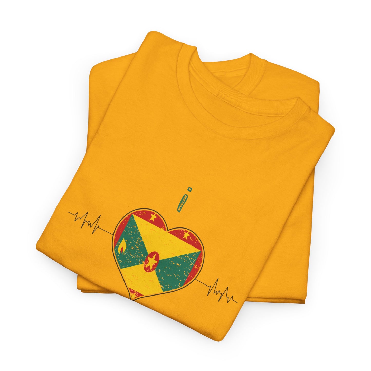 Ik hou van Grenada hartvormige vlag unisex zwaar katoenen T-shirt 