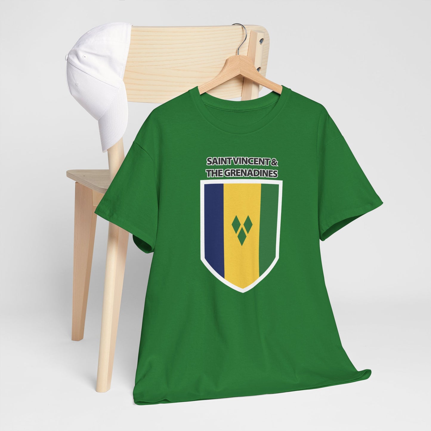 Unisex Heavy Saint Vincent Katoenen T-shirt